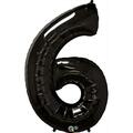 Anagram 42 in. Number 6 Black Shape Air Fill Foil Balloon 87840